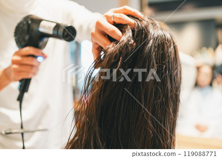dryer, hair dryer, female 119088771