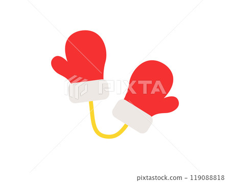 Illustration of Santa Claus gloves icon 119088818