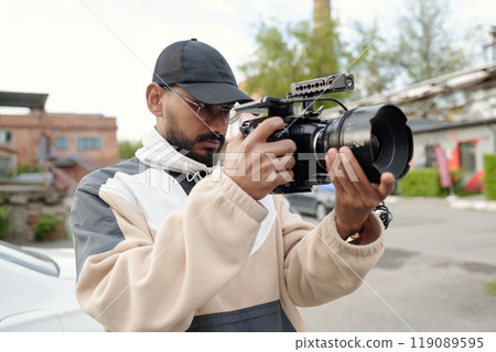 Filming Outdoors with Modern Camera Equipment Filming Outdoors with Modern Camera Equipment 119089595
