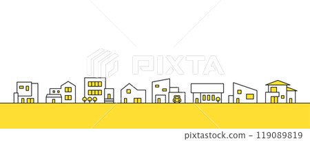 簡單的城市景觀圖 簡單的城市景觀圖 119089819