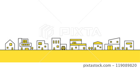 Simple cityscape illustration 119089820