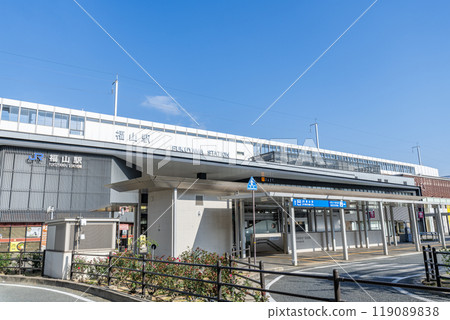 JR Fukuyama Station on a clear day in Fukuyama City, Hiroshima Prefecture 119089838