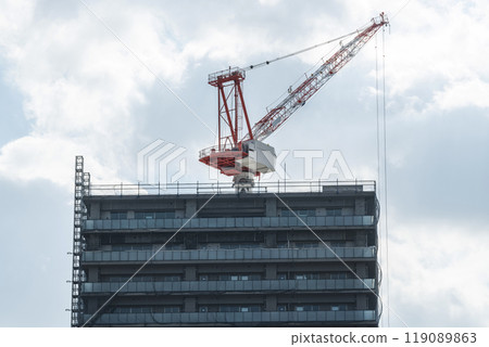 Construction site of a new high-rise building (image of construction work) Construction site of a new high-rise building (image of construction work) 119089863
