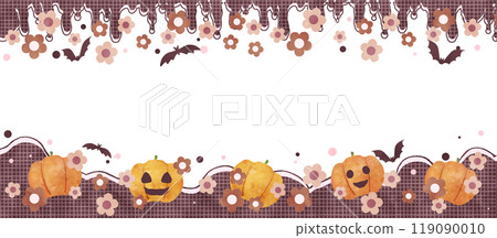 Flower and Halloween frame (horizontal) Flower and Halloween frame (horizontal) 119090010