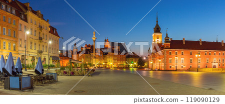 Warsaw Castle Square at Dawn, Poland 119090129