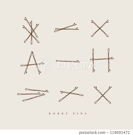 Bobby hair pins collection beige 119091472