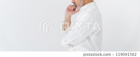 廚師廚師高級男性思考手 119091562