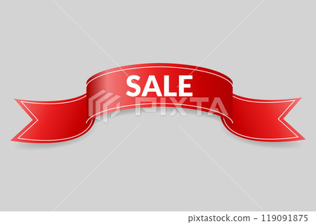 Corner or ribbons icon. Product red banner, price shopping tag. Promotion sale badge, special offer sticker. Discount and price offer concept. Vector sticker template Corner or ribbons icon. Product red banner, price shopping tag. Promotion sale badge, special offer sticker. Discount and price offer concept. Vector sticker template 119091875