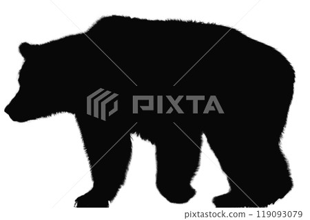bear silhouette isolated on white background Bear icon modern symbol logo 119093079