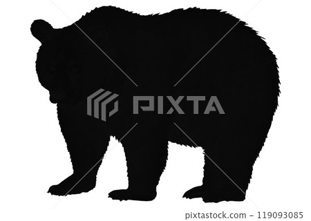bear silhouette isolated on white background Bear icon modern symbol logo 119093085