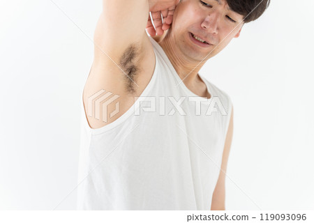 Armpit hair, armpits, middle-aged men Armpit hair, armpits, middle-aged men 119093096