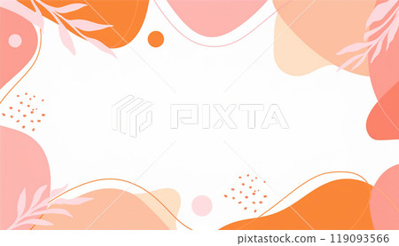 Pink and orange artistic abstract frame background 119093566