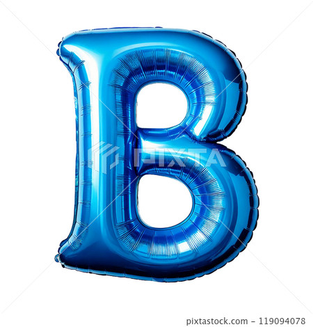Letter "B" in blue balloon Letter "B" in blue balloon 119094078