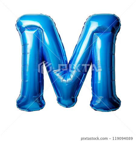 Blue balloon letter "X" 119094089