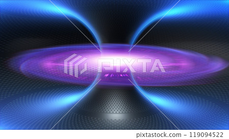 Tokamak Plasma Reactor with Blue and Purple Plasma Glow, Nuclear Fusion Concept Tokamak Plasma Reactor with Blue and Purple Plasma Glow, Nuclear Fusion Concept 119094522