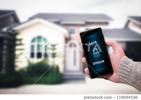 Home security and anti theft technology that connects to your smartphone with an application 119094586