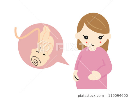 肚子裡有胎兒的年輕女子 肚子裡有胎兒的年輕女子 119094600