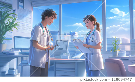 醫生在醫院開會 119094747