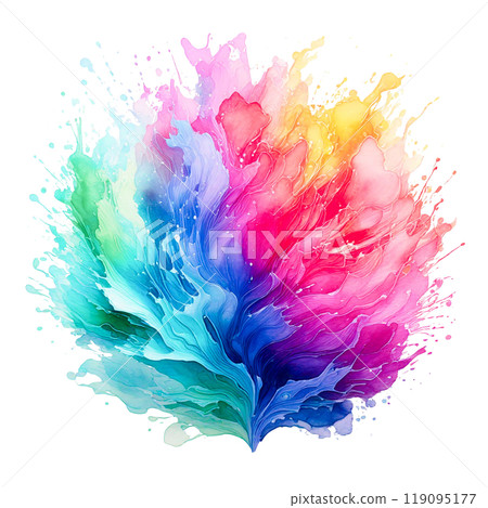 Colorful watercolor paint texture 119095177