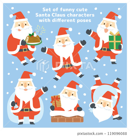Cute Santa Claus illustration set 119096088