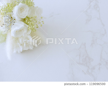 Mini bouquet (white) (marble background) 119096500