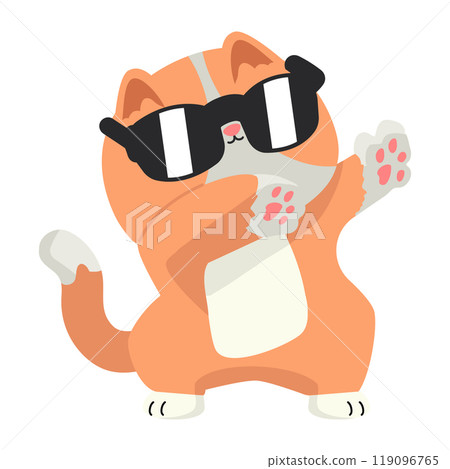 Cat performing a dabbing dance Cat performing a dabbing dance 119096765