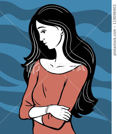 Young woman is sad 119096903