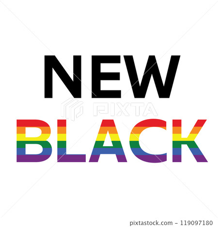 New black pride month lettering. LGBTQ design 119097180
