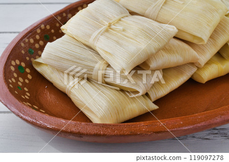 Mexican food tamales 119097278