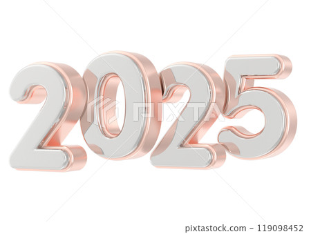 happy new year number 2025 3d render happy new year number 2025 3d render 119098452