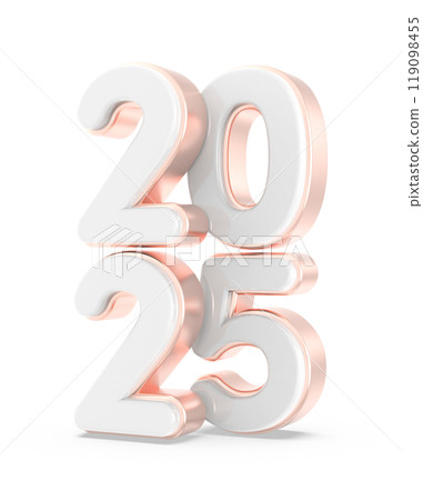 happy new year number 2025 3d render happy new year number 2025 3d render 119098455