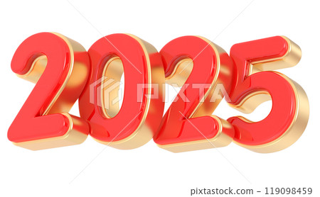happy new year number 2025 3d render happy new year number 2025 3d render 119098459