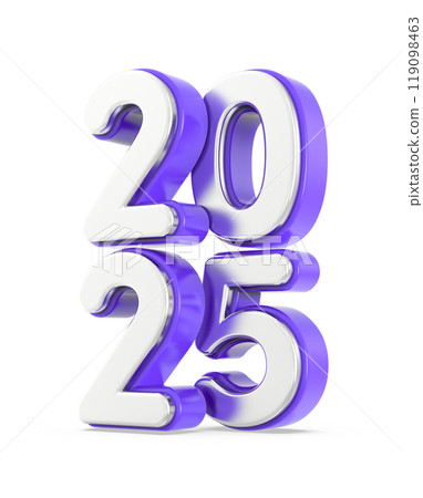 happy new year number 2025 3d render 119098463