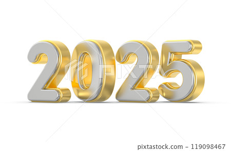 happy new year number 2025 3d render 119098467