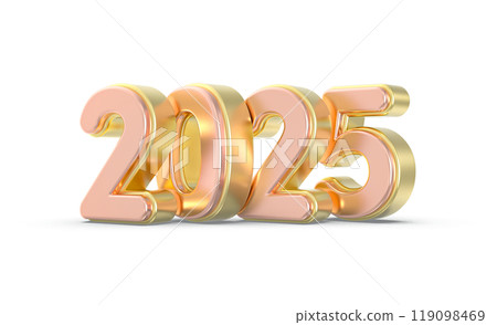 happy new year number 2025 3d render 119098469