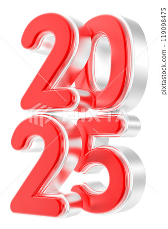 happy new year number 2025 3d render 119098475