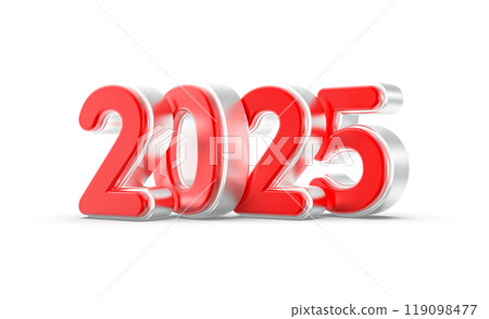 happy new year number 2025 3d render happy new year number 2025 3d render 119098477