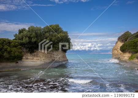 Cliffs of Canal d Amour (Love Channel) in Sidari, Corfu Cliffs of Canal d Amour (Love Channel) in Sidari, Corfu 119099172