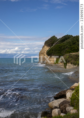 Cliffs of Canal d Amour (Love Channel) in Sidari, Corfu 119099173