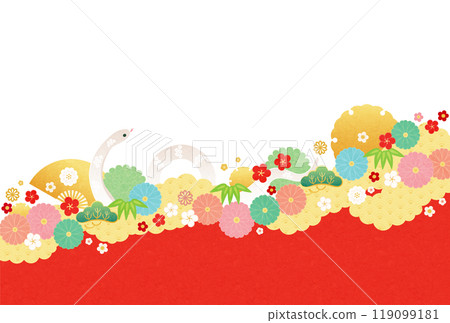 蛇年-新年賀卡模板1-3 119099181