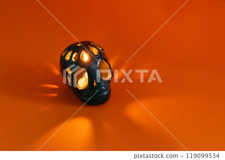 Day of the Dead. Skull Candle Holder 119099534
