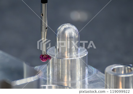 The quality control of automotive parts with  Coordinate Measuring Machine. 119099922