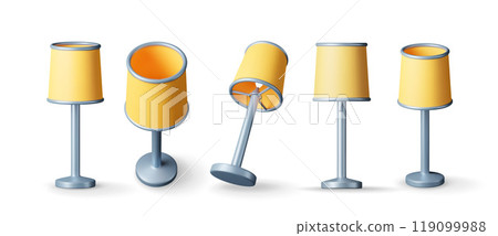 3d set of furniture interior lamp isolated 3d set of furniture interior lamp isolated 119099988