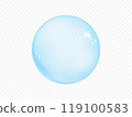 3d bubble glass ball. 119100583