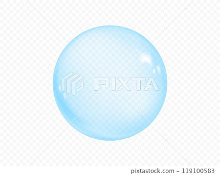 3d bubble glass ball. 119100583