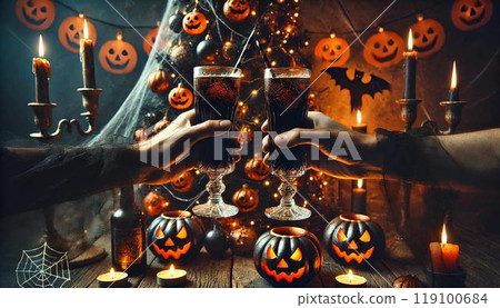 一個充滿詭異氣氛的夜晚,享受萬聖節慶祝活動 一個充滿詭異氣氛的夜晚,享受萬聖節慶祝活動 119100684