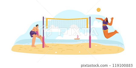 Beach volleyball. Beach volleyball. 119100883