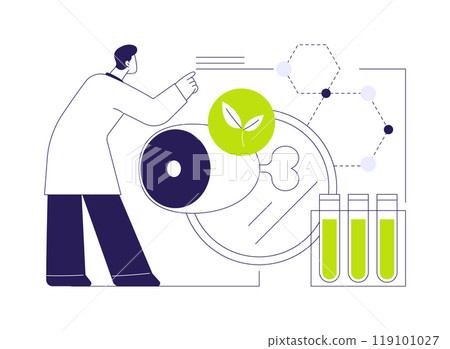 Plant-based meat abstract concept vector illustration. Plant-based meat abstract concept vector illustration. 119101027