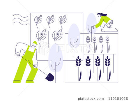 Windbreaks abstract concept vector illustration. 119101028