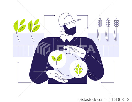Crop rotation abstract concept vector illustration. 119101030